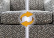Annabel Club Chair: Custom Comfort, Reversible Seat, Innerspring Coil System