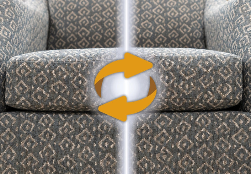 Annabel Club Chair: Custom Comfort, Reversible Seat, Innerspring Coil System