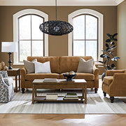 Adeline Revella Collection Modern Inclininer Stationary Chair with Wood Legs