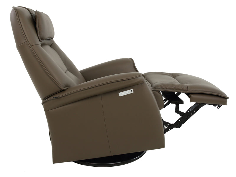 Fjords Relax Stockholm Small Leather Dual Motion Swivel Recliner