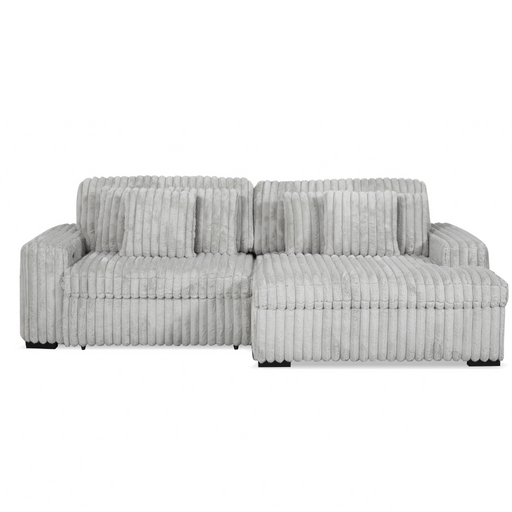 Power Slide Presley Fog Sectional By Warehouse M