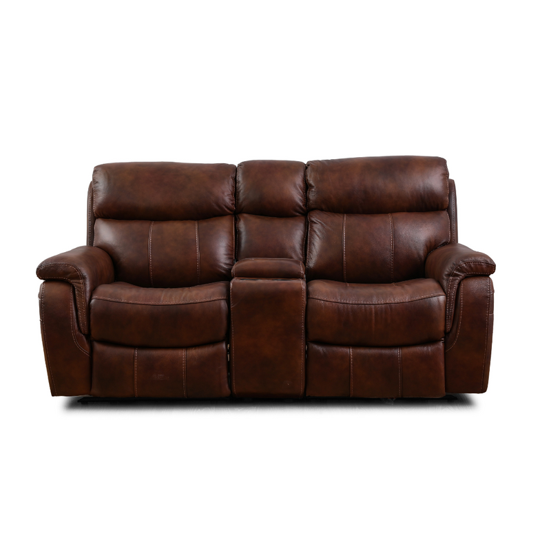 9020 Console Leather Loveseat By Warehouse M