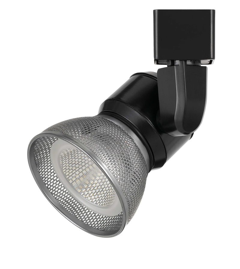 6.25" Height Metal Track Head - Black & Pearl Silver - Mesh