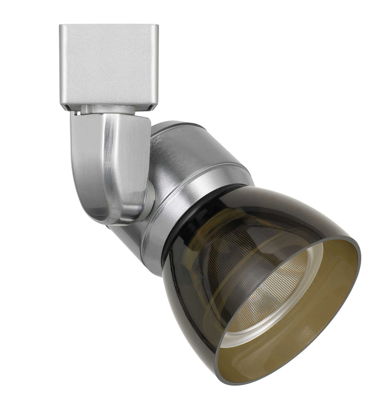 6.25" Height Metal Track Head - Brushed Steel & Black