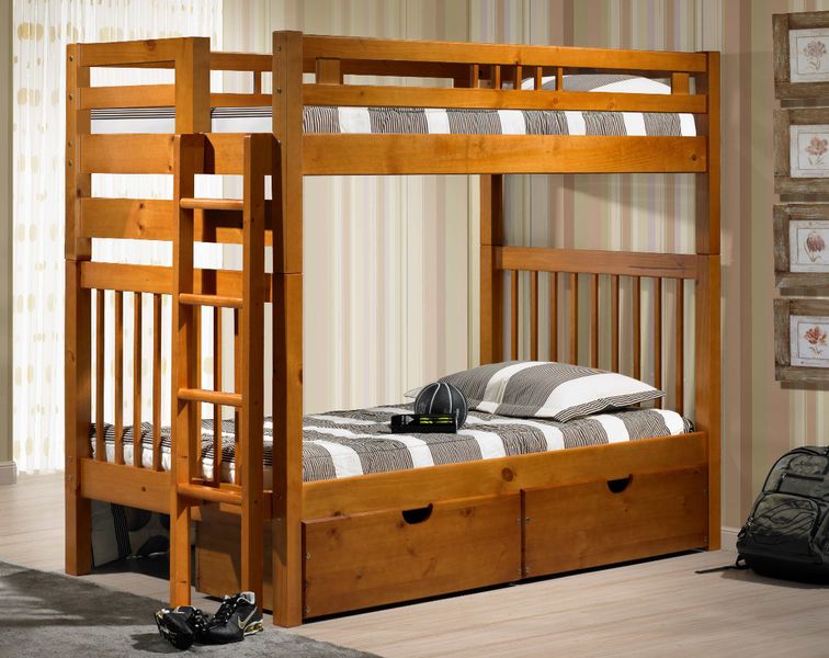 Bunk Bed Solid Wood Sacramento Twin Over Twin Bunk Bed With Ladder by Innovations