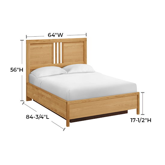 Bailey - Queen Storage Bed - Natural