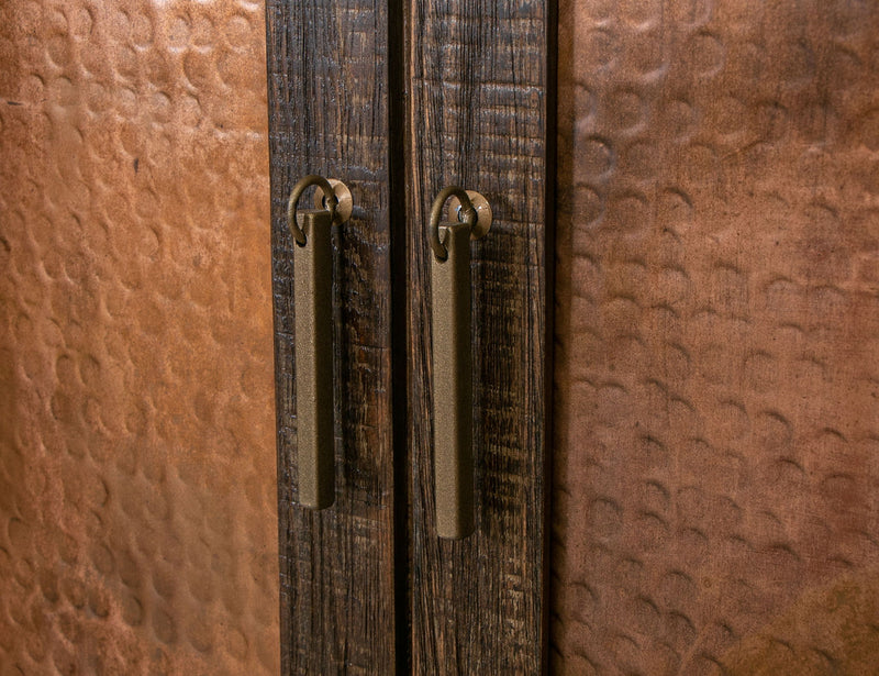 Blackburn - 4 Doors Console - Charred Brown