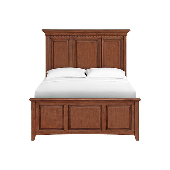 McKenzie - Queen Grand Storage Bed - Glazed Antique Cherry