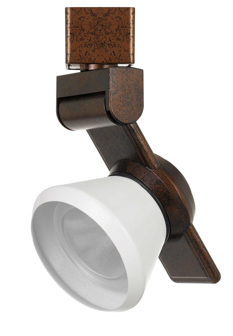 6" Height Metal Track Head - Rust & White - Metal
