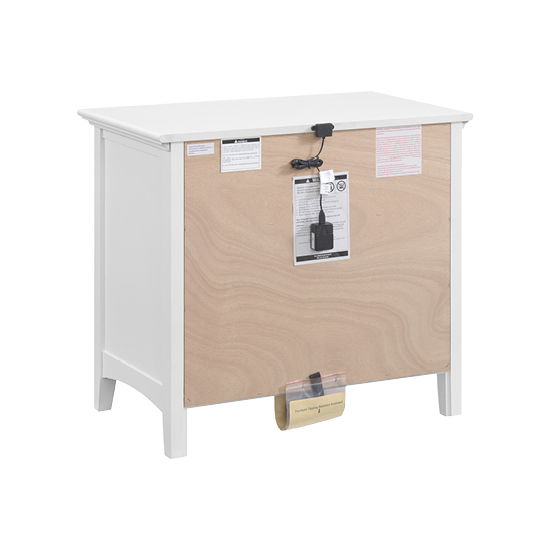 McKenzie - 29.5" 4-Drawer Nightstand - Snowbound