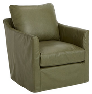 Swivel Chairs Four Seasons Scout Customizable Leather Slipcovered Swivel Glider Chair