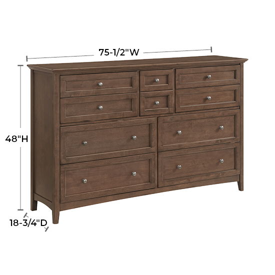 McKenzie - 75'' W Master Dresser - Java