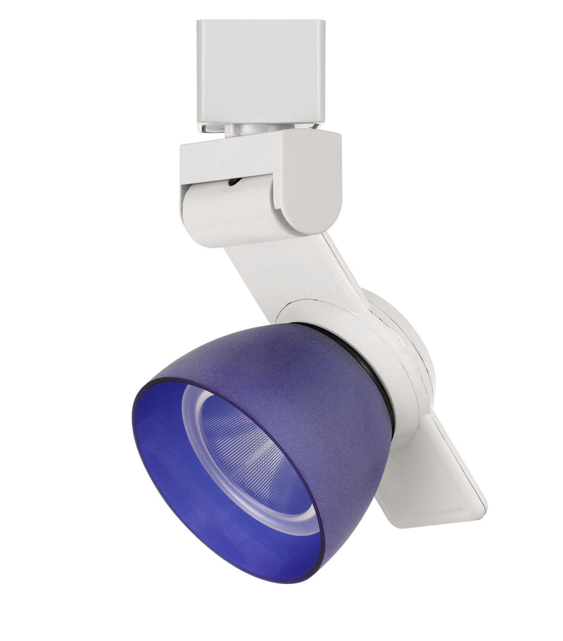6" Height Metal Track Head - White & Blue Frosty