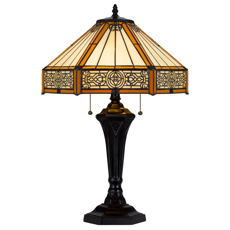 3112 Tiffany - 24" Height Metal / Resin Table Lamp - Dark Bronze