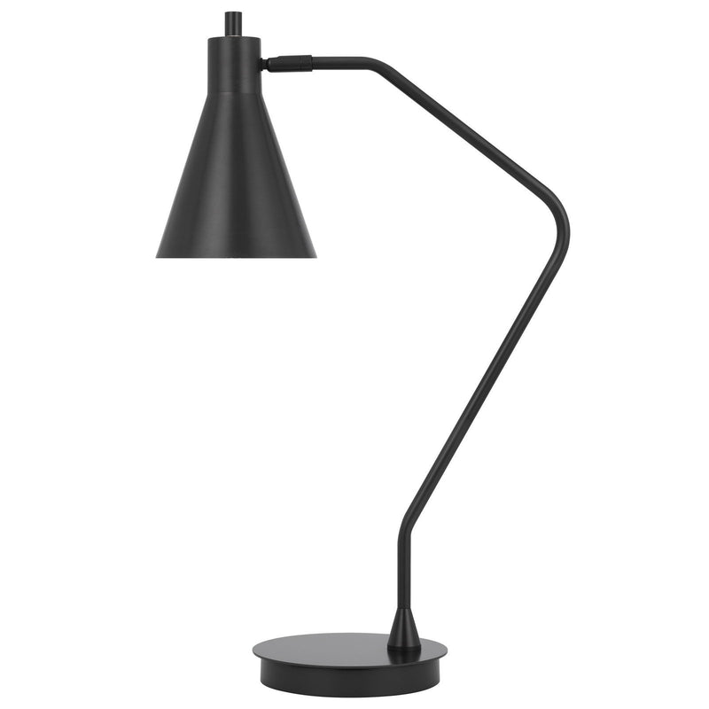 Capstone - Type A LED Bulb 12W Max. Task Metal Table Lamp With Swivel Shade - Black