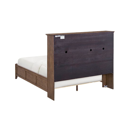 McKenzie - Queen Classic Bookcase Bed - Java
