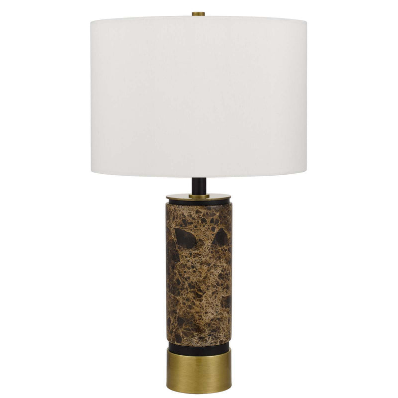 Salford - 22.25" Height Metal - Antique Brass / Black Marble
