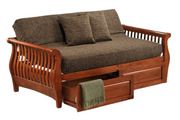 Daybed Nightfall Solid Wood Twin Daybed In Rich Brown Cherry Finish by Night & Day Furniture
