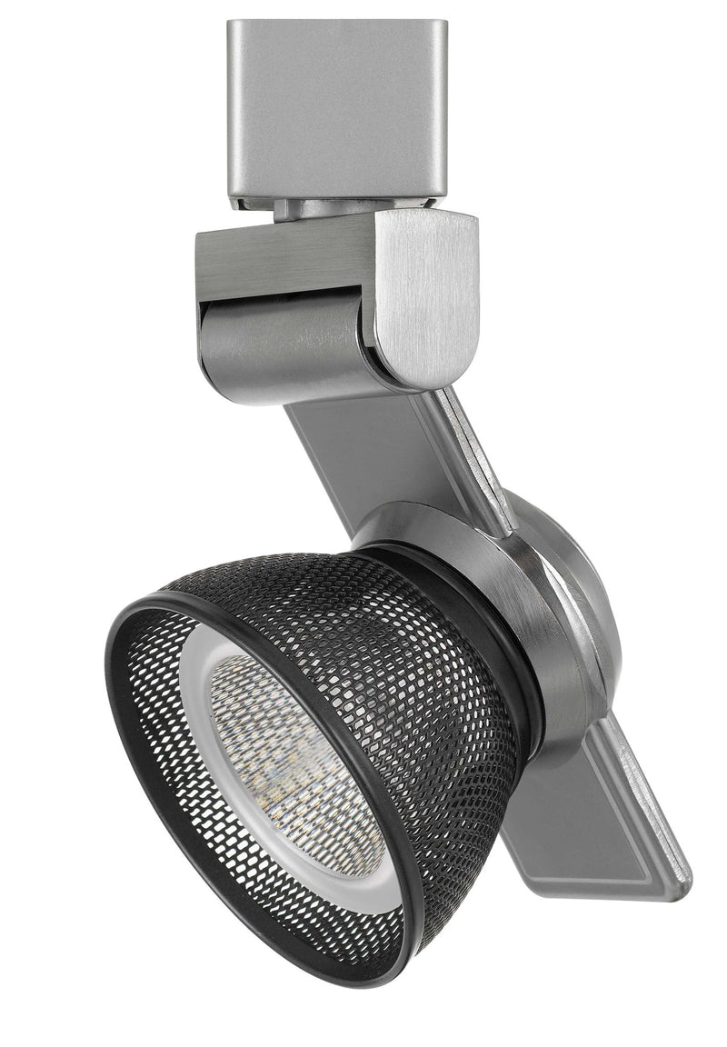 6" Height Metal Track Head - Brushed Steel & Dark Bronze - Mesh
