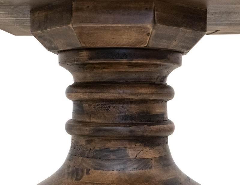 Lumiere - Round Pedestal Table - Brown