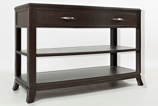 Nan Jofran Downtown Merlot Wood Sofa Table With Tray Top by Jofran Inc.