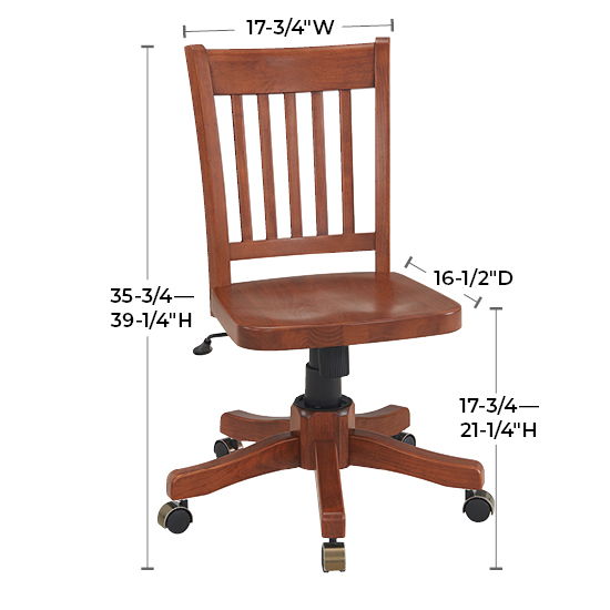 McKenzie - Hawthorne Office Chair - Glazed Antique Cherry
