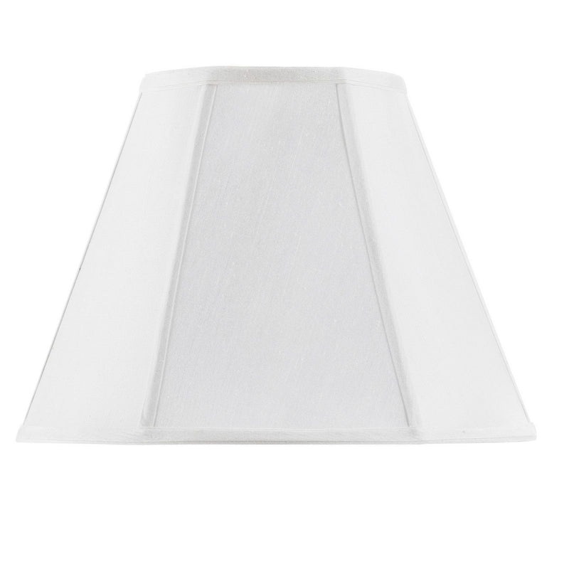 Piped Empire - 12" Height Fabric Shade - White