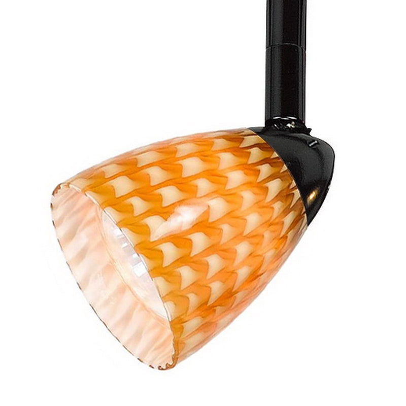 4.87" Height Serpentine Track Head With Shade - Yellow & Black