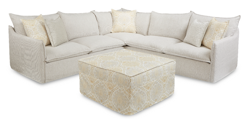 Sofa Premium Luna Slipcovered Sectional Sofa With Memory Foam Seating by Four Seasons