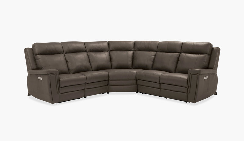 Asher Leather Reclining Sectional Sofa by Palliser