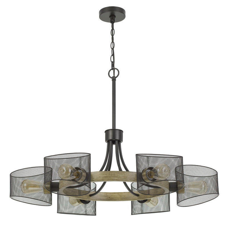 Dronten - Chandelier - Wood & Black