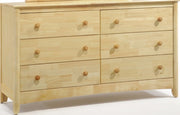 Dresser Night & Day Furniture Secrets Natural 6-Drawer Solid Wood Dresser