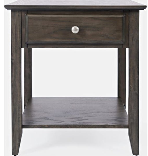 Nan Jofran Carlton Transitional Brown Wood End Table With Storage Drawer by Jofran Inc.