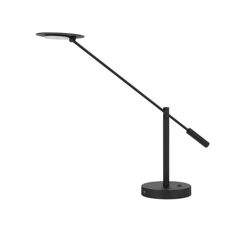 Haloline - 11.5-20.5" Height Metal Desk Lamp - Sand Black