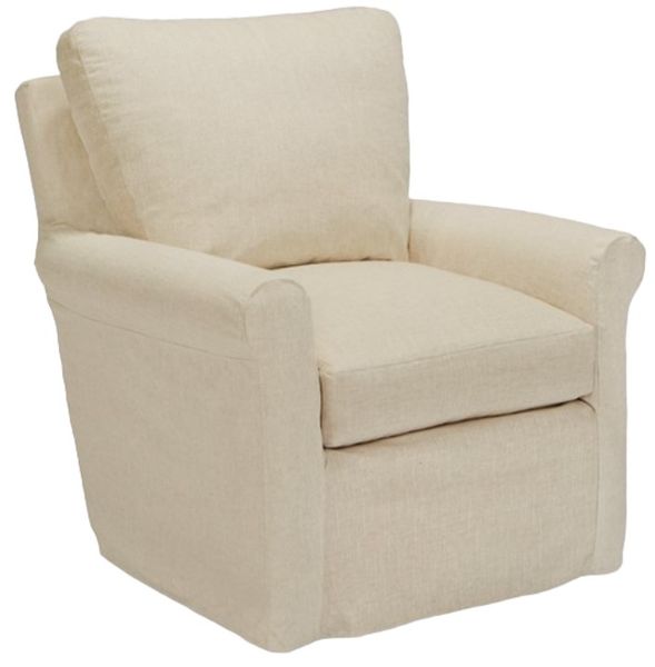 Swivel Chairs Four Seasons Callie Extra Large Slipcovered Swivel Glider Chair