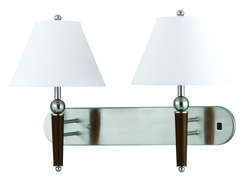 Bedside Wall Lamp - Espresso & Brushed Steel