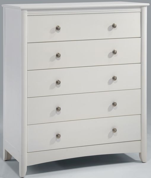 Chest Night And Day Furniture Secrets White Five Drawer Wood Chest by Night & Day Furniture
