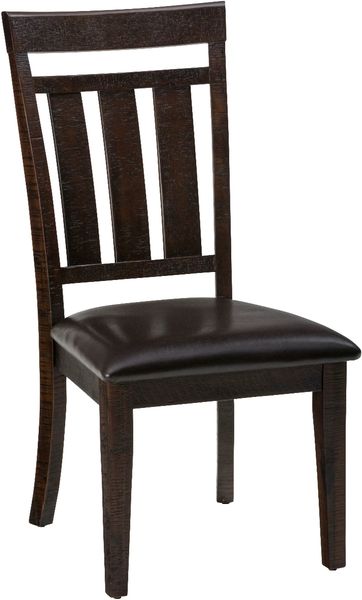 Nan Jofran Kona Grove Brown Slat Back Upholstered Dining Side Chair by Jofran Inc.