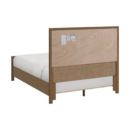 Bailey - Queen Upholstered Panel Bed - Nutmeg / Beige