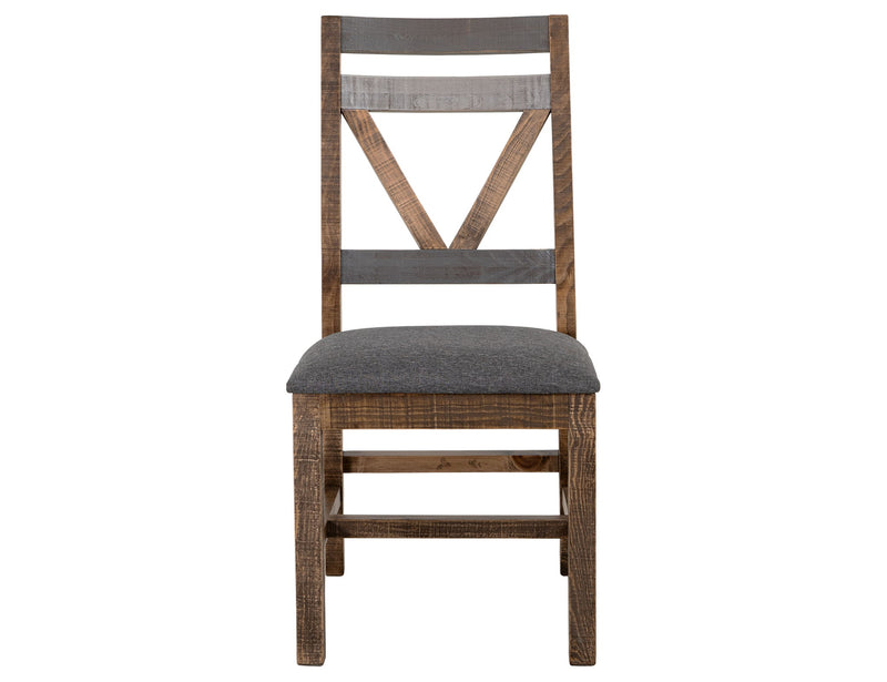 Loft - Chair With Fabric Seat (Set of 2) - Two Tone Gray / Brown