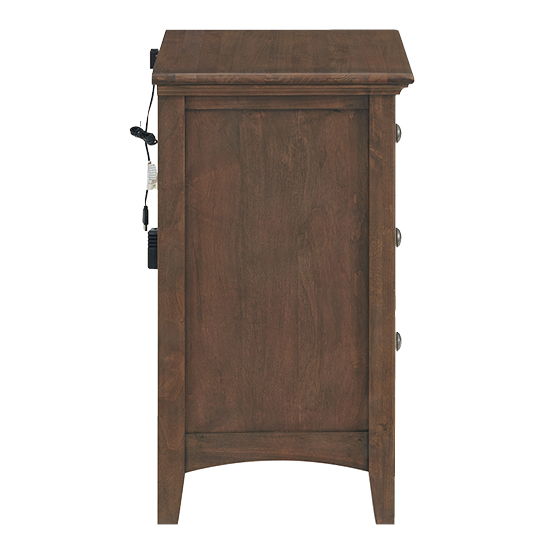 McKenzie - Small 3-Drawer Nightstand - Java