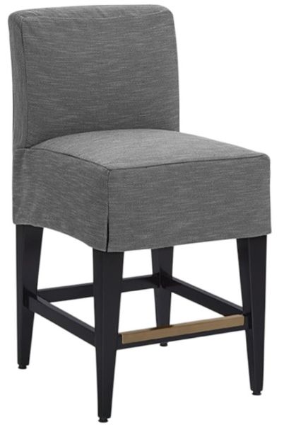 Nan Four Seasons Customizable Fabric Slipcovered Counter Stool With Wood Frame