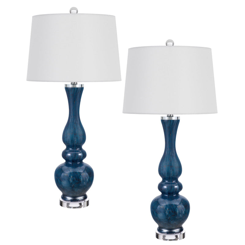Paimio - 32" Height Glass Table Lamp (Set of 2) - Deep Blue