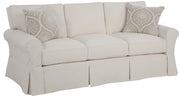 Nan Four Seasons Alexandria 3-Seat Slipcovered Sofa With Customizable Cushions – angled view
