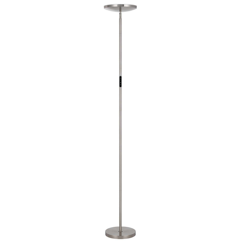 Christi - 70" Height Metal Torchiere - Brushed Steel