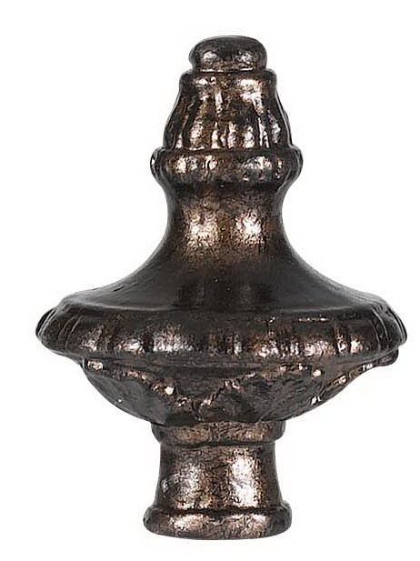 2.38" Height Metal Cast Finial - Rust - Metal