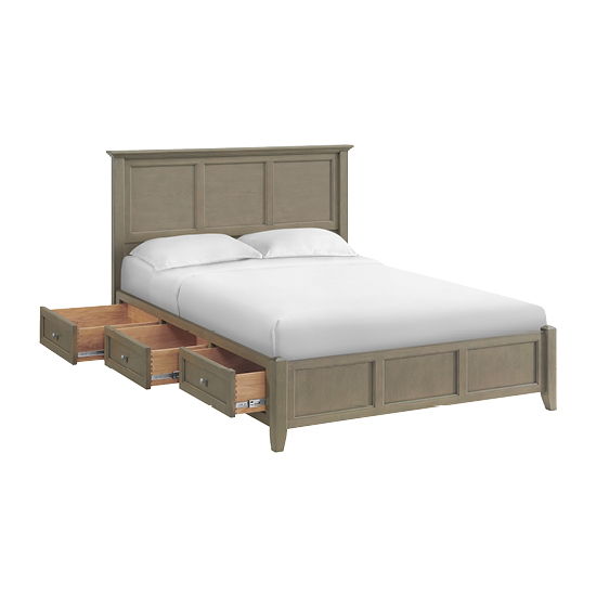 McKenzie - Queen Classic Storage Bed - Fieldstone