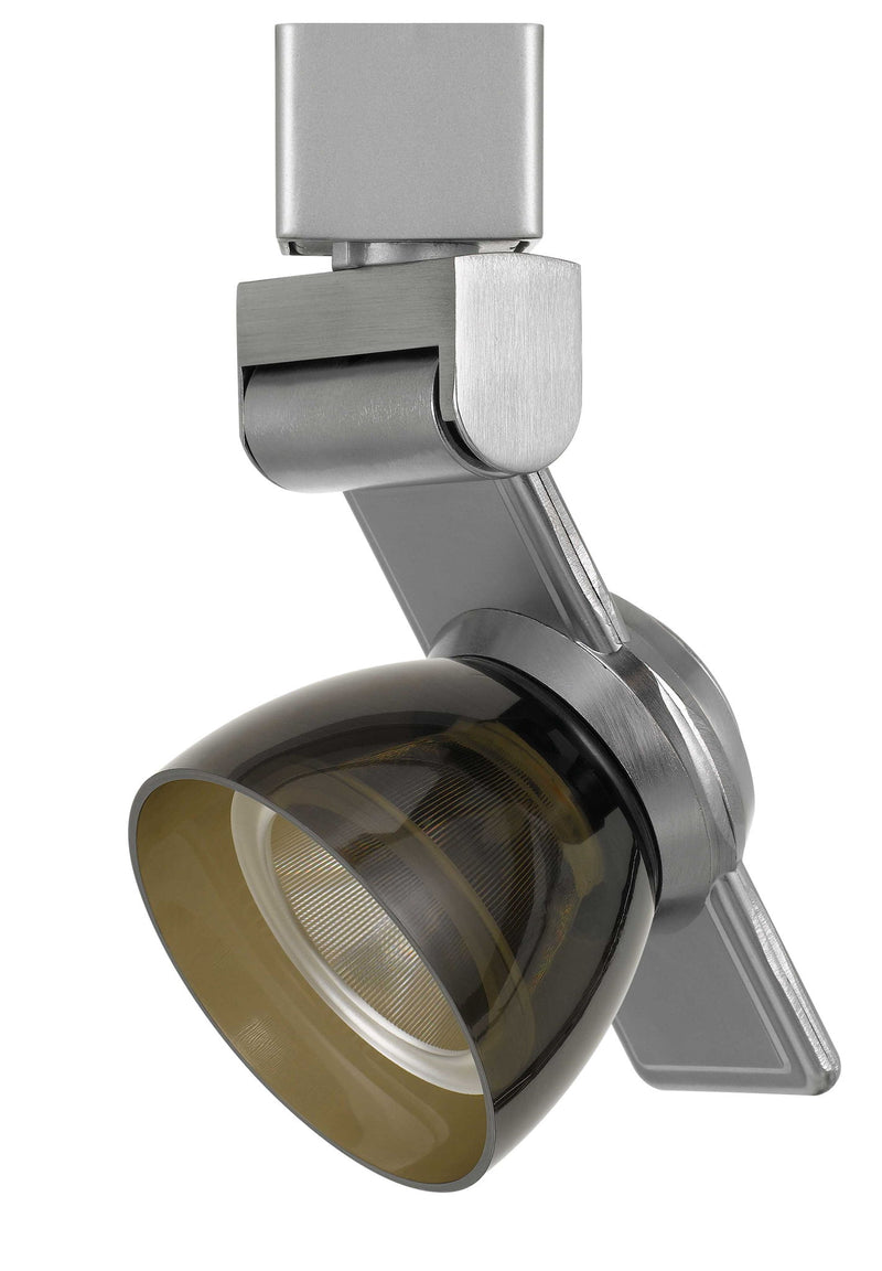 6" Height Metal Track Head - Brushed Steel & Smoky