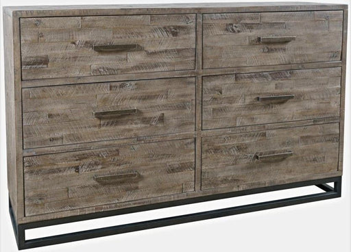 Nan Jofran East Hampton Distressed Gray Six Drawer Bedroom Dresser by Jofran Inc.