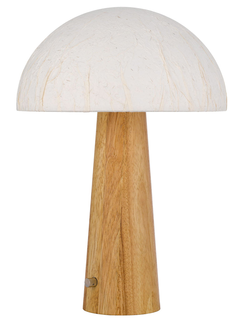 Mogu - Wood Table Lamp - Light Oak With Organic Mist Soft Partchment Paper Shade